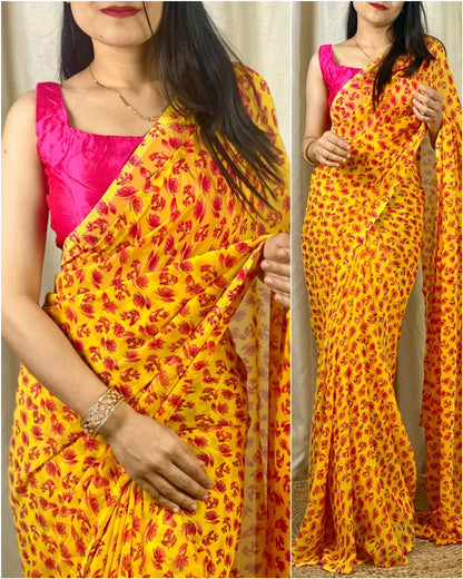Party Wear Georgette Saree - Anant Exports