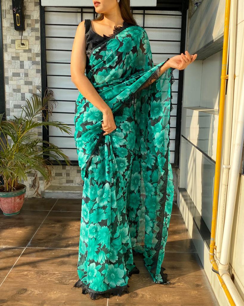 Party Wear Georgette Saree - Anant Exports