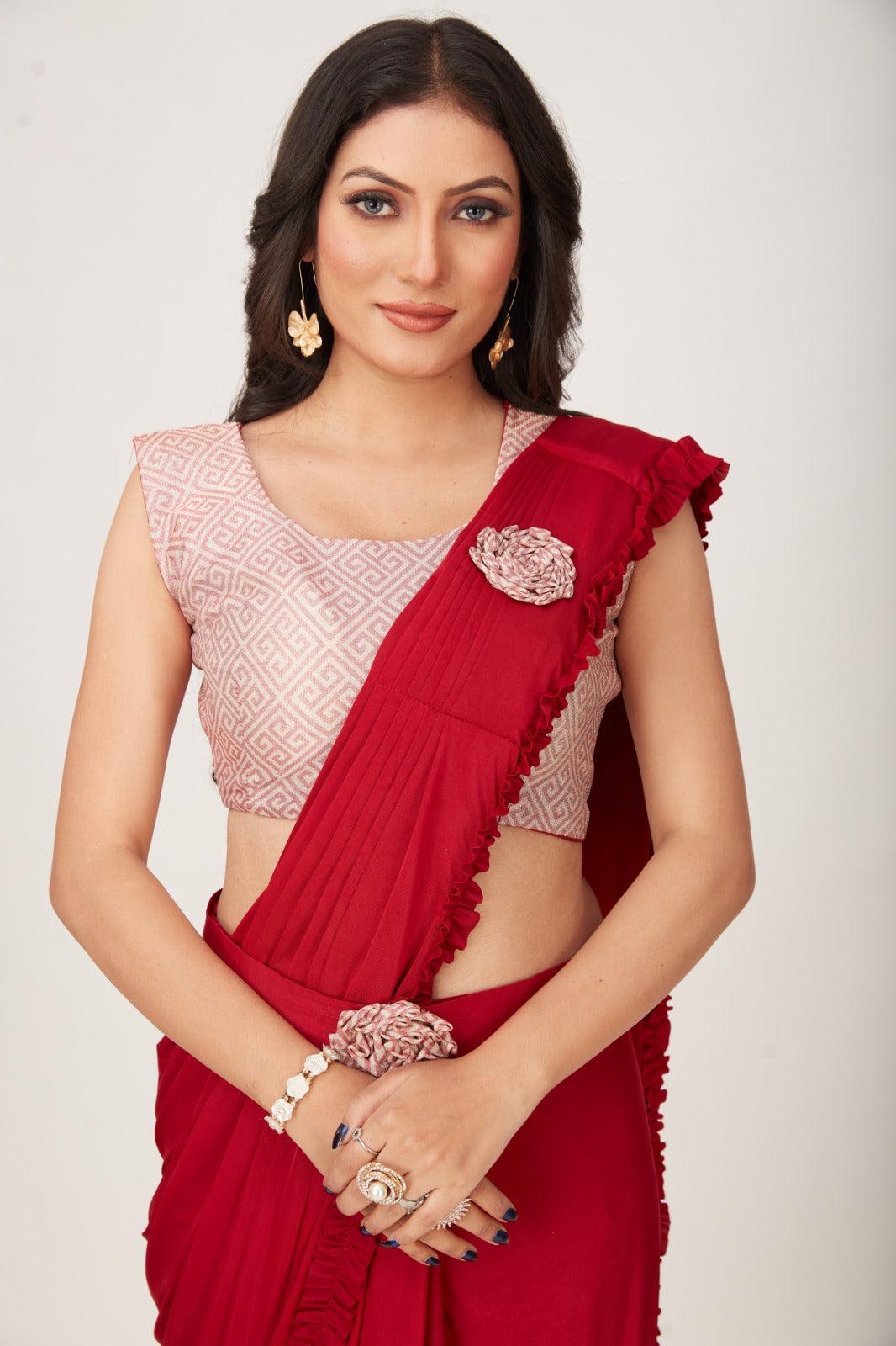 PARTY WEAR READYMADE SAREE D.NO 101001