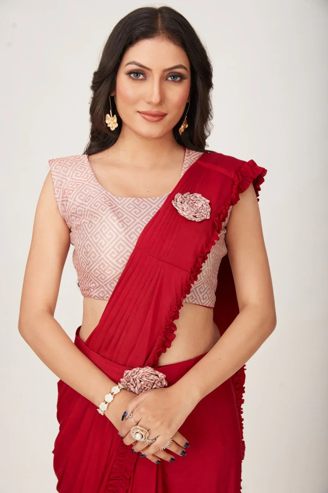 PARTY WEAR READYMADE SAREE D.NO 101001 