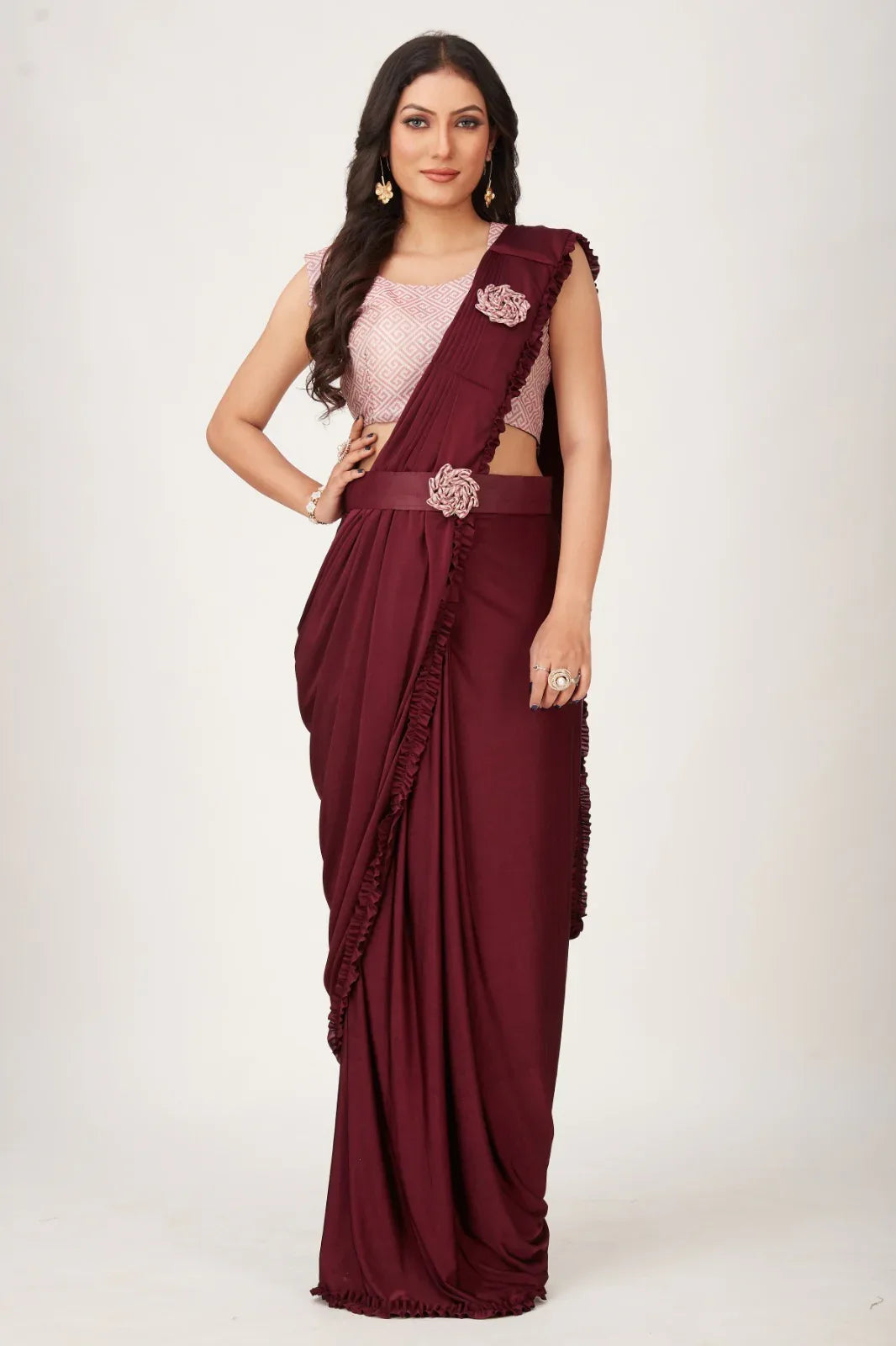 PARTY WEAR READYMADE SAREE D.NO 101001 