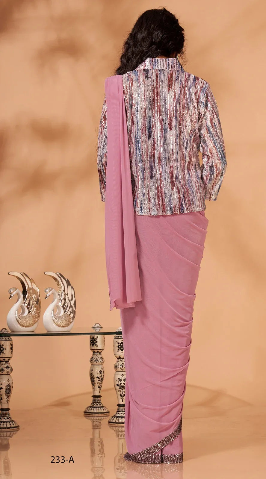 PARTY WEAR READYMADE SAREE D.NO 233-A - Anant Exports