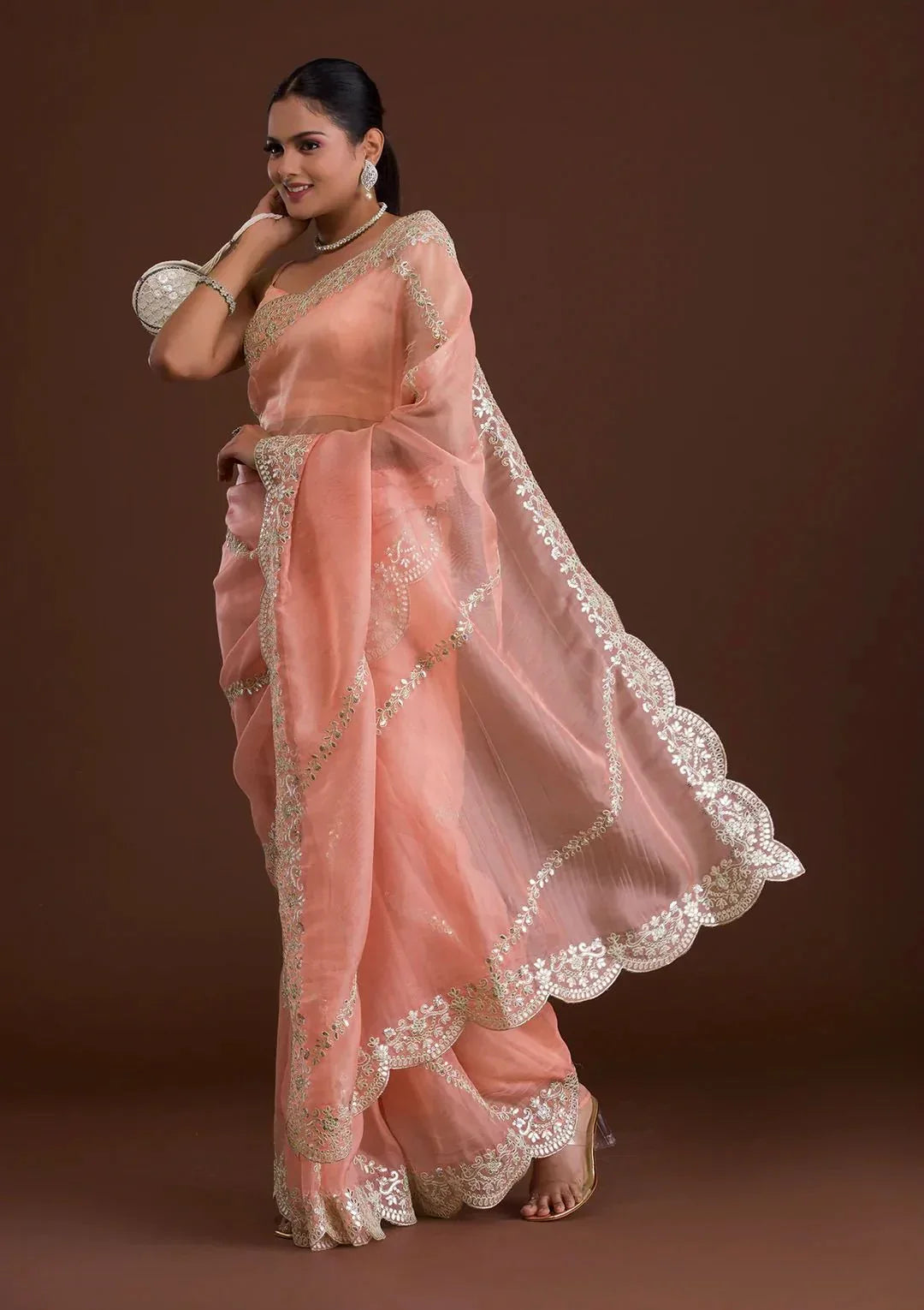 Mohini Heavy Orgenza silk Saree - Anant Exports
