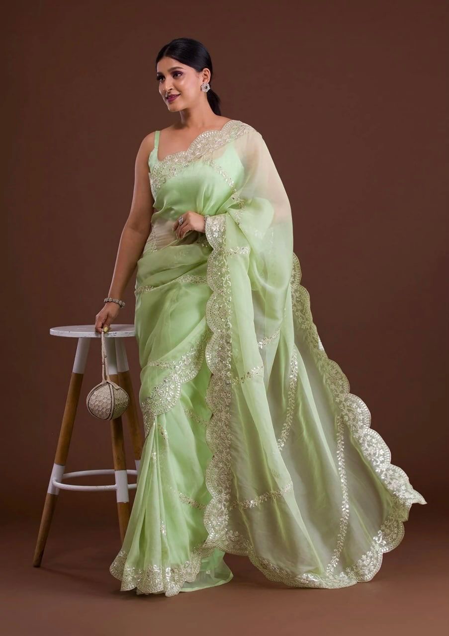 Mohini Heavy Orgenza silk Saree