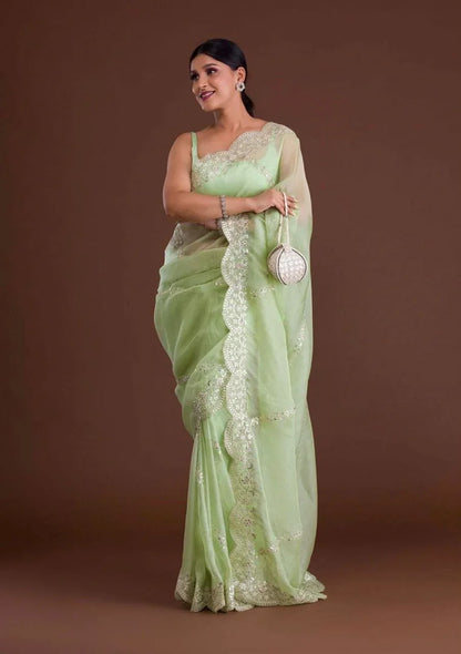 Mohini Heavy Orgenza silk Saree - Anant Exports