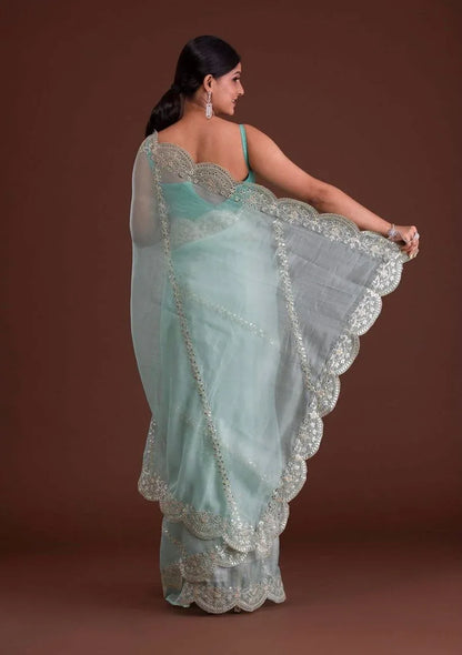 Mohini Heavy Orgenza silk Saree - Anant Exports