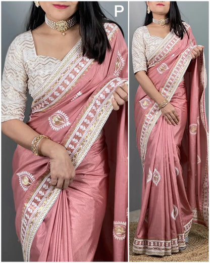 Party Wear Simran Silk Saree - Anant Exports