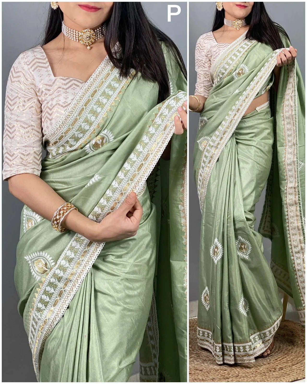Party Wear Simran Silk Saree - Anant Exports