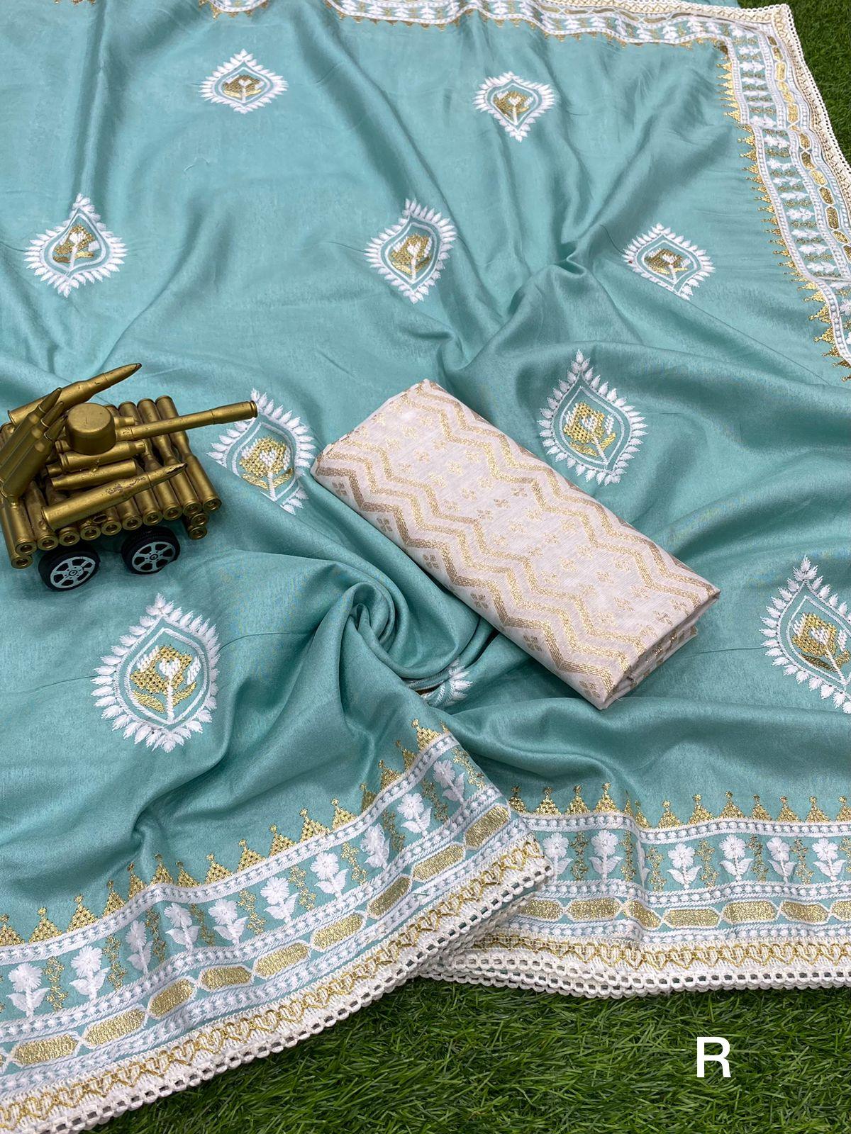 Party Wear Simran Silk Saree - Anant Exports