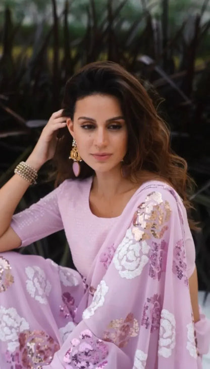 PARTY WEAR GEORGETTE SAREE - Anant Exports