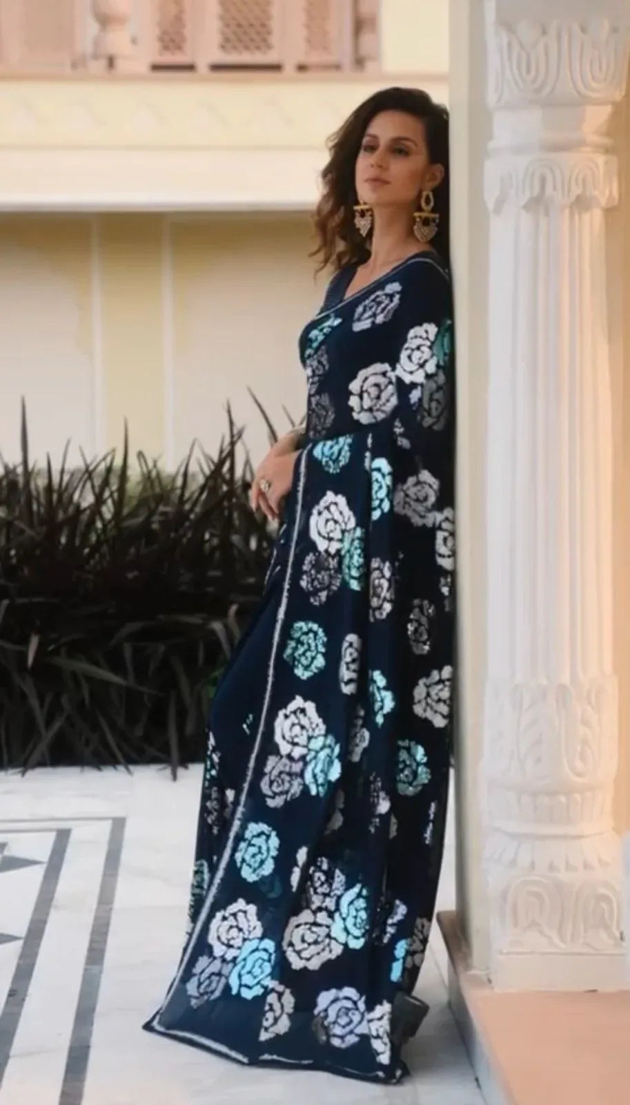 PARTY WEAR GEORGETTE SAREE - Anant Exports