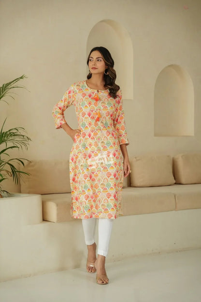 Party Wear Cotton Kurti - Anant Exports
