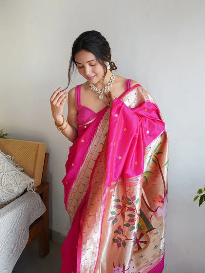 Party Wear Pure Zari Weaving Saree - Anant Exports