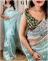 Party Wear Fancy Organza Slub Saree - Anant Exports
