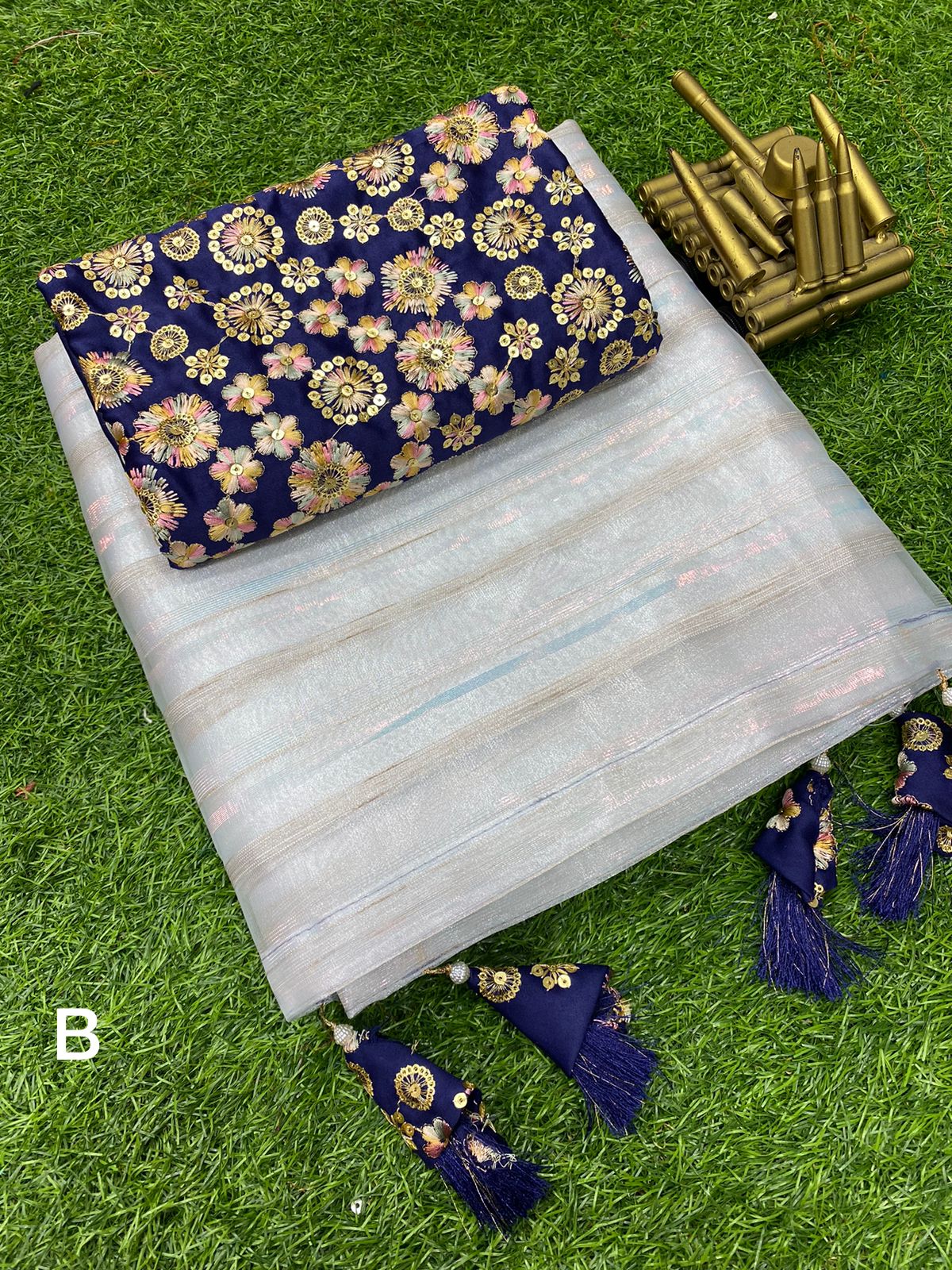 Party Wear Fancy Organza Slub Saree