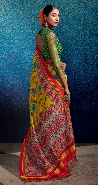 KALAM X PATOLA FANCY SOFT SILK SAREE - Anant Exports