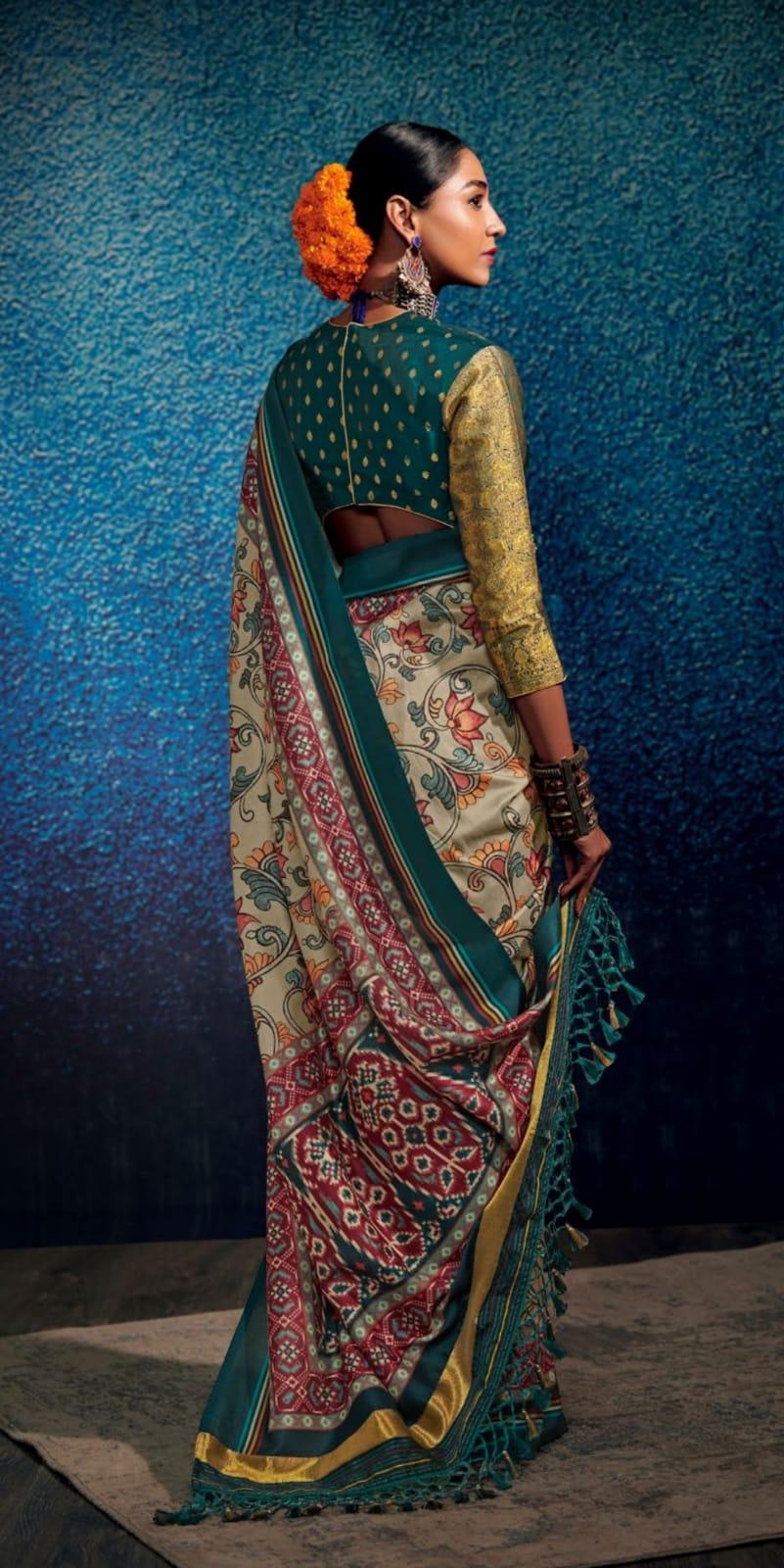 KALAM X PATOLA FANCY SOFT SILK SAREE - Anant Exports
