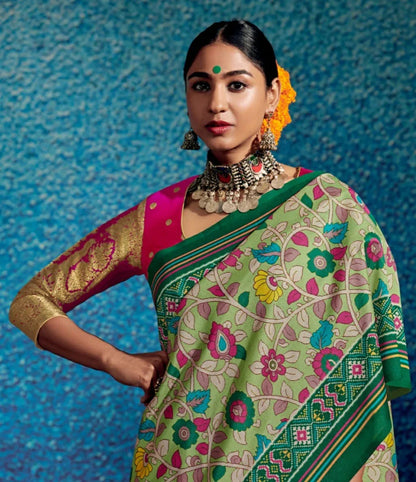 KALAM X PATOLA FANCY SOFT SILK SAREE - Anant Exports