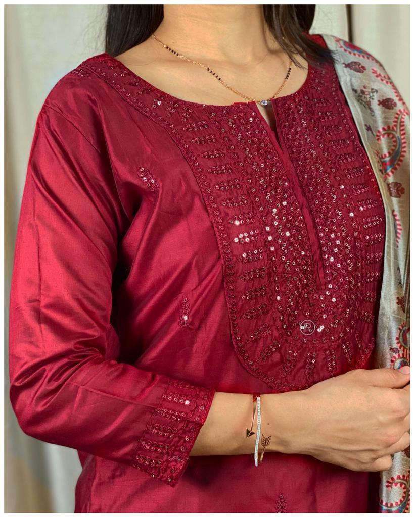 Party Wear Fancy Cotton Silk stunning Suit