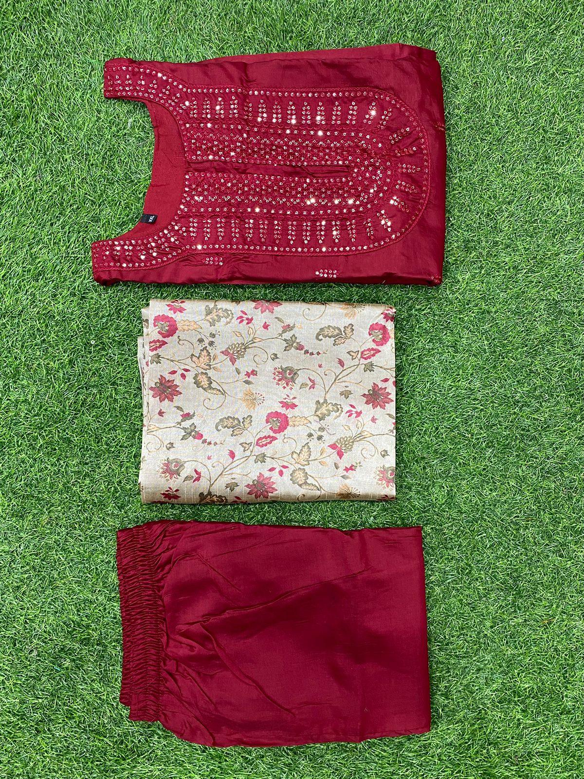 Party Wear Fancy Cotton Silk stunning Suit