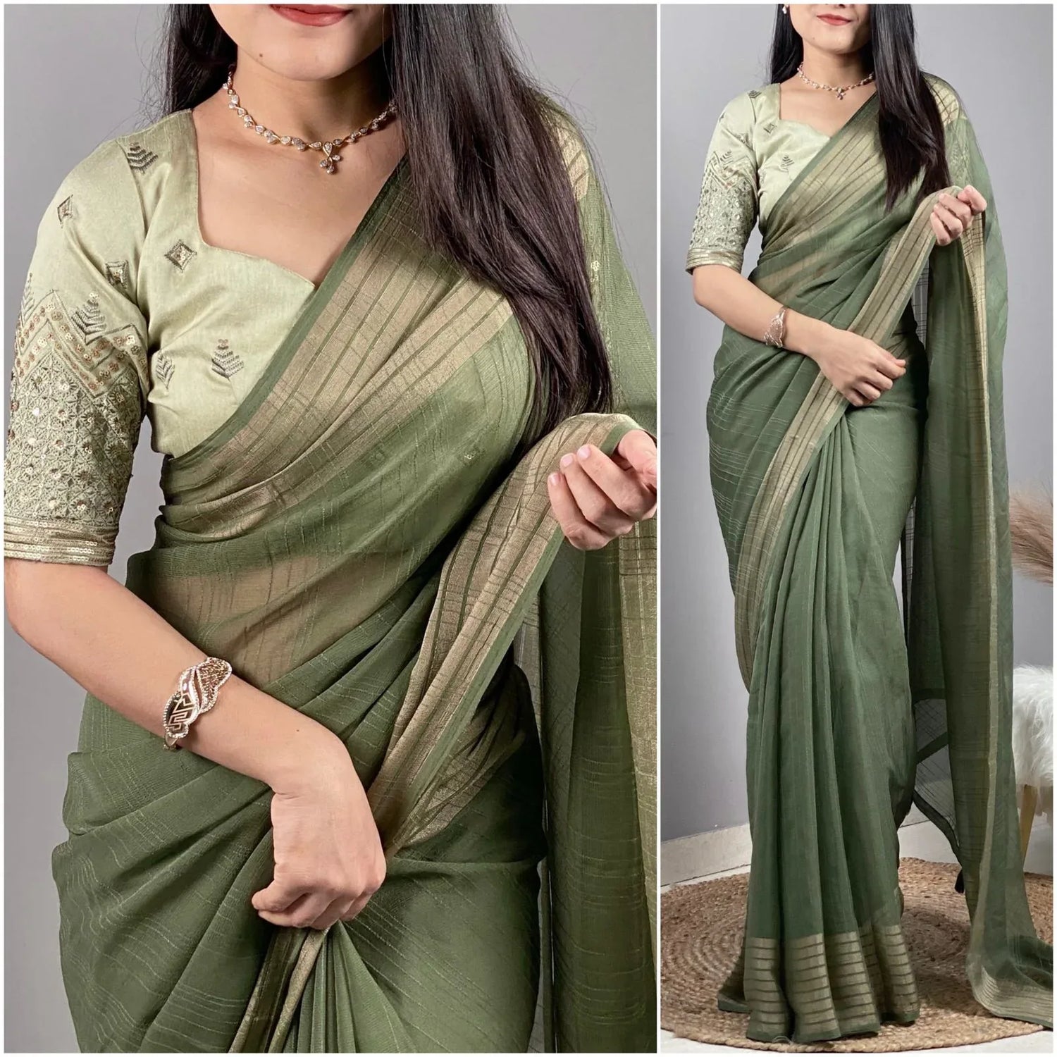 Party Wear Beautiful Georgette Saree - Anant Exports