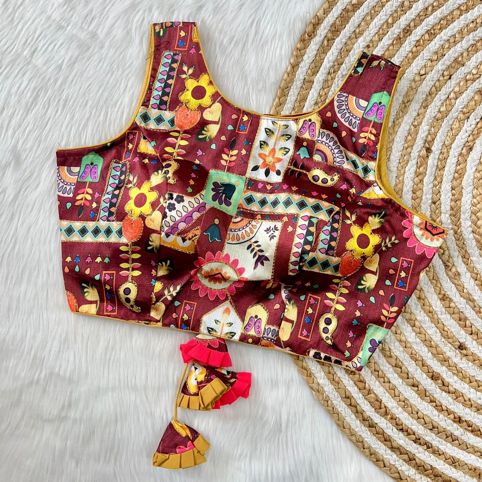Party Wear Fancy Phantom Silk Blouse - Anant Exports