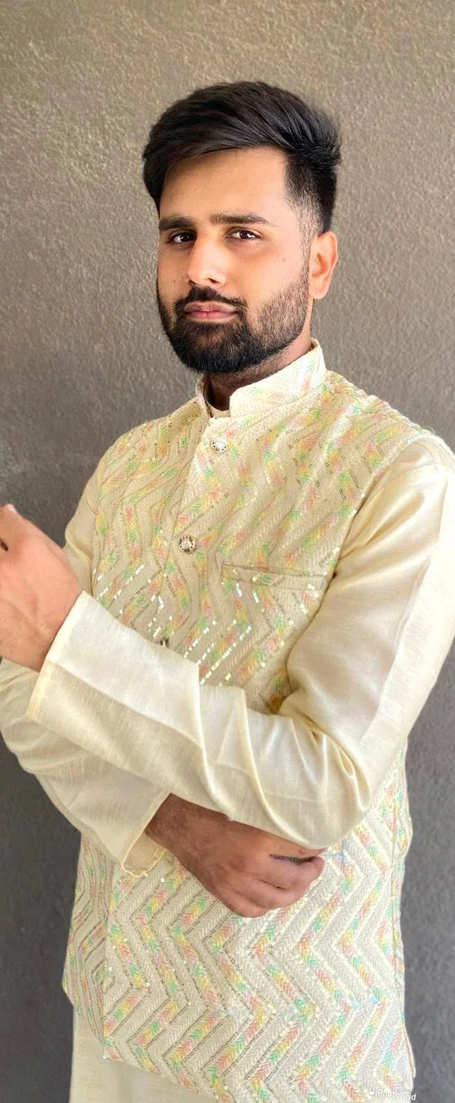 Manyavar Traditional Wear Kurta Pajama With Koti - Anant Exports