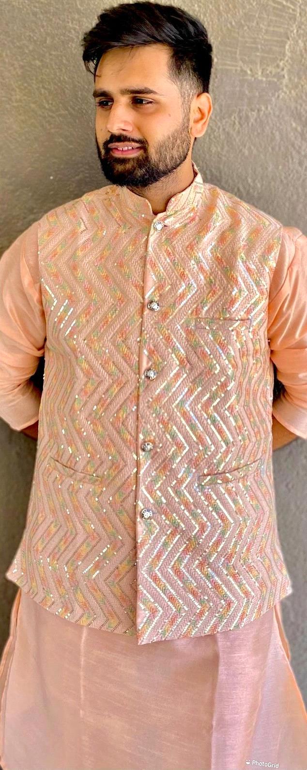 Manyavar Traditional Wear Kurta Pajama With Koti