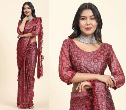 FANCY READYMADE SAREE D.NO 101012 