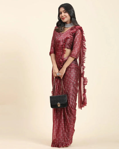 FANCY READYMADE SAREE D.NO 101012 