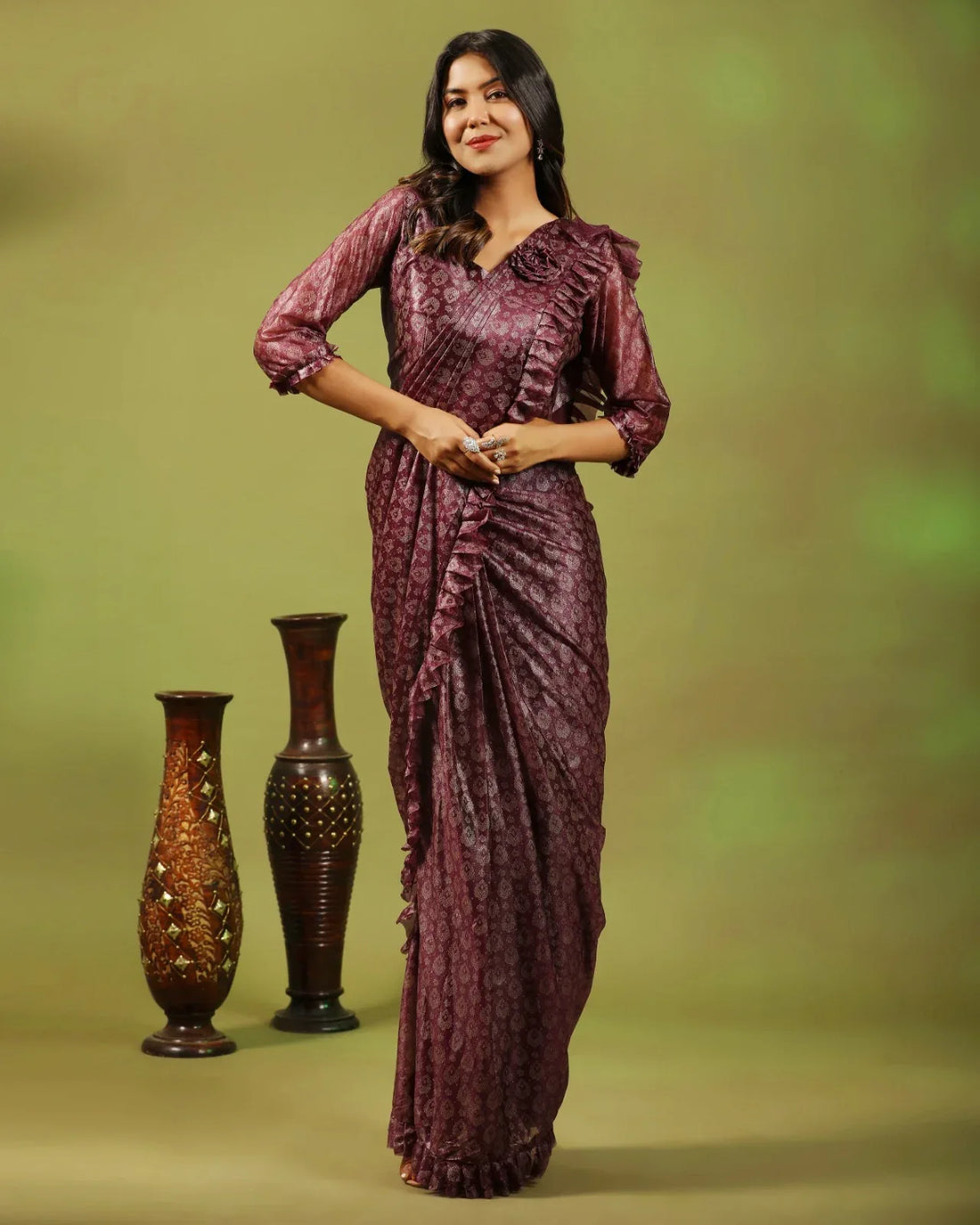 FANCY READYMADE SAREE D.NO 101012 