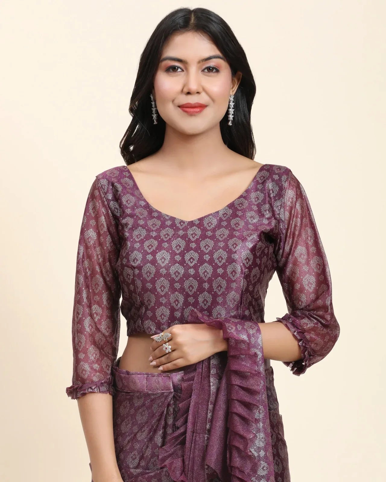 FANCY READYMADE SAREE D.NO 101012 