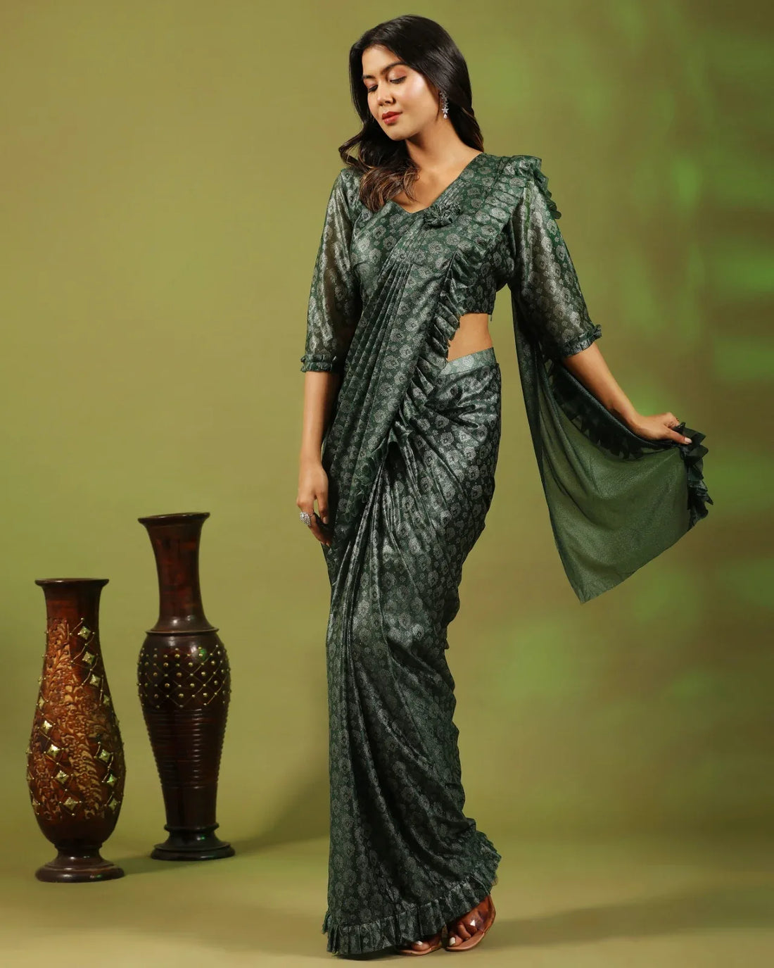 FANCY READYMADE SAREE D.NO 101012 