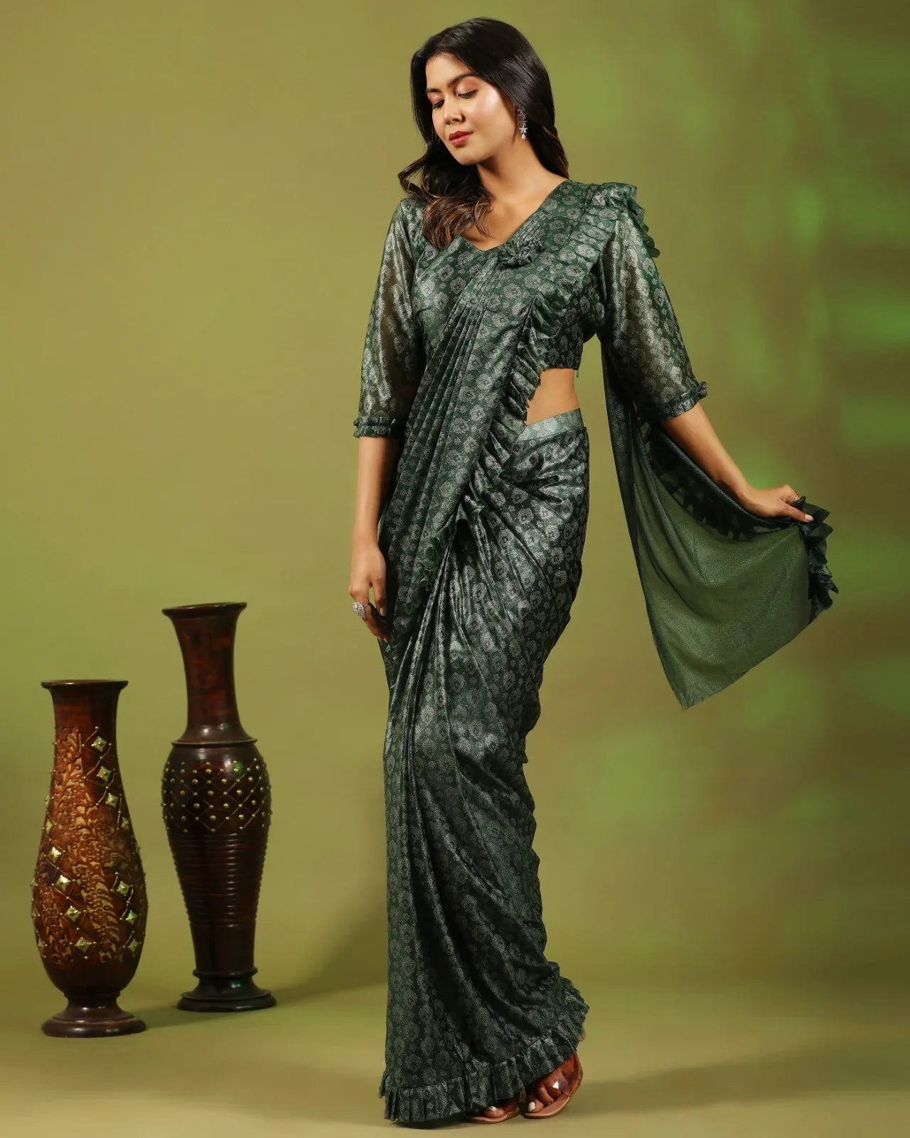 FANCY READYMADE SAREE D.NO 101012 