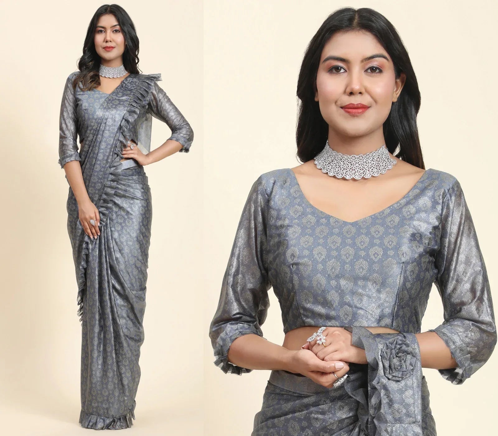 FANCY READYMADE SAREE D.NO 101012 