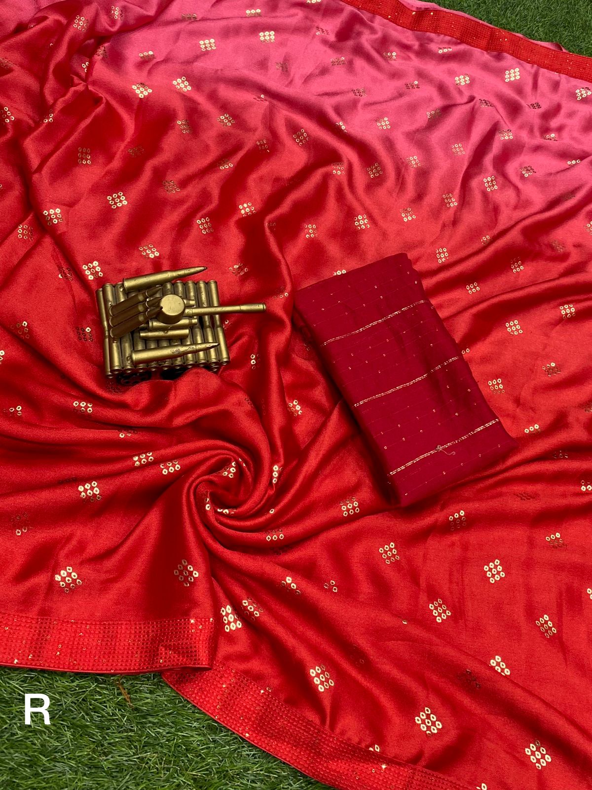 Party Wear Moss Silk Padding Saree