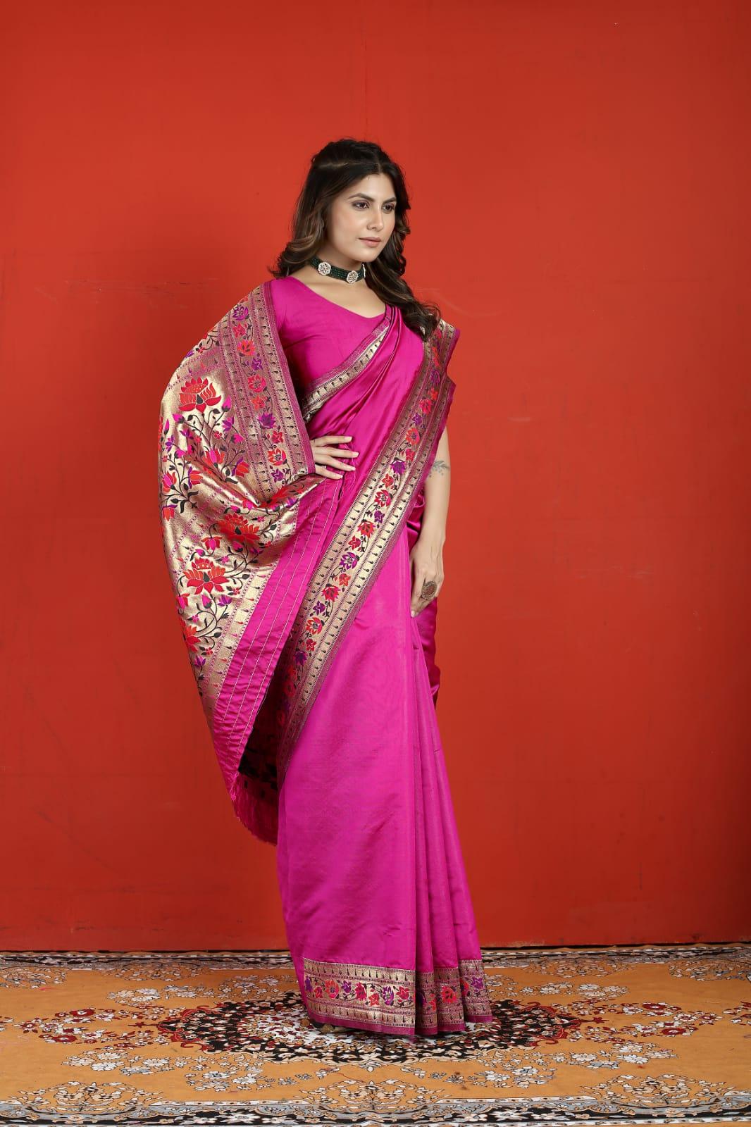 Fancy Occasion Wear Paithani Soft Silk Saree - Anant Exports