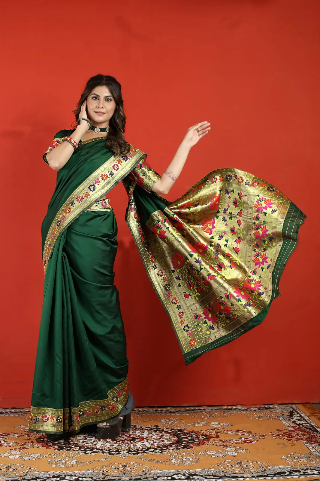 Fancy Occasion Wear Paithani Soft Silk Saree - Anant Exports