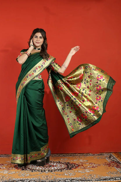 Fancy Occasion Wear Paithani Soft Silk Saree - Anant Exports