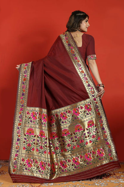 Fancy Occasion Wear Paithani Soft Silk Saree - Anant Exports