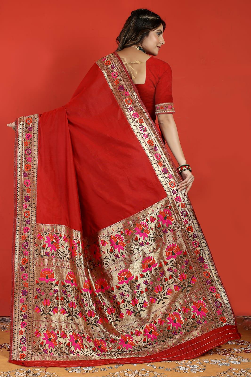 Fancy Occasion Wear Paithani Soft Silk Saree - Anant Exports