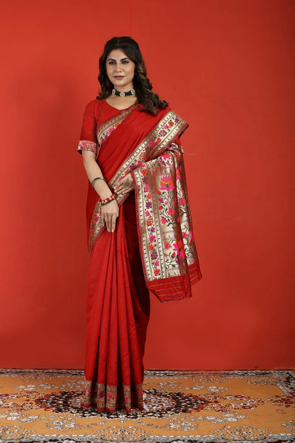 Fancy Occasion Wear Paithani Soft Silk Saree - Anant Exports