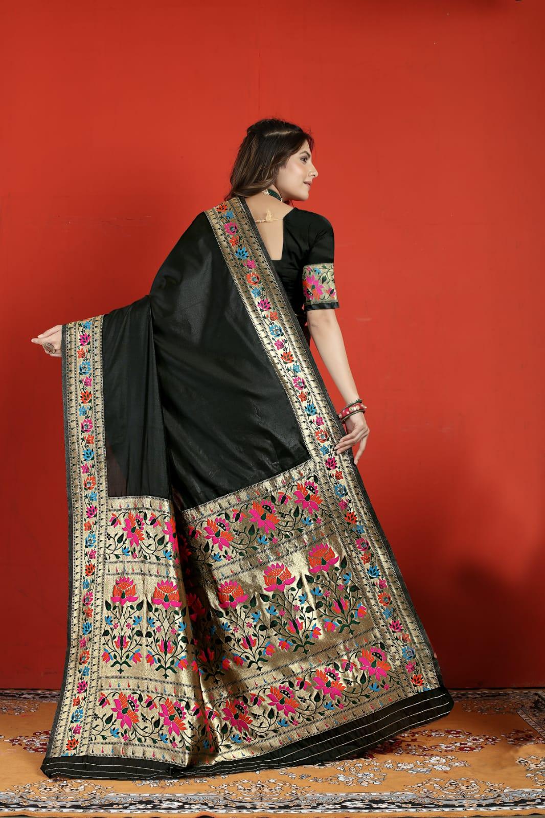 Fancy Occasion Wear Paithani Soft Silk Saree - Anant Exports