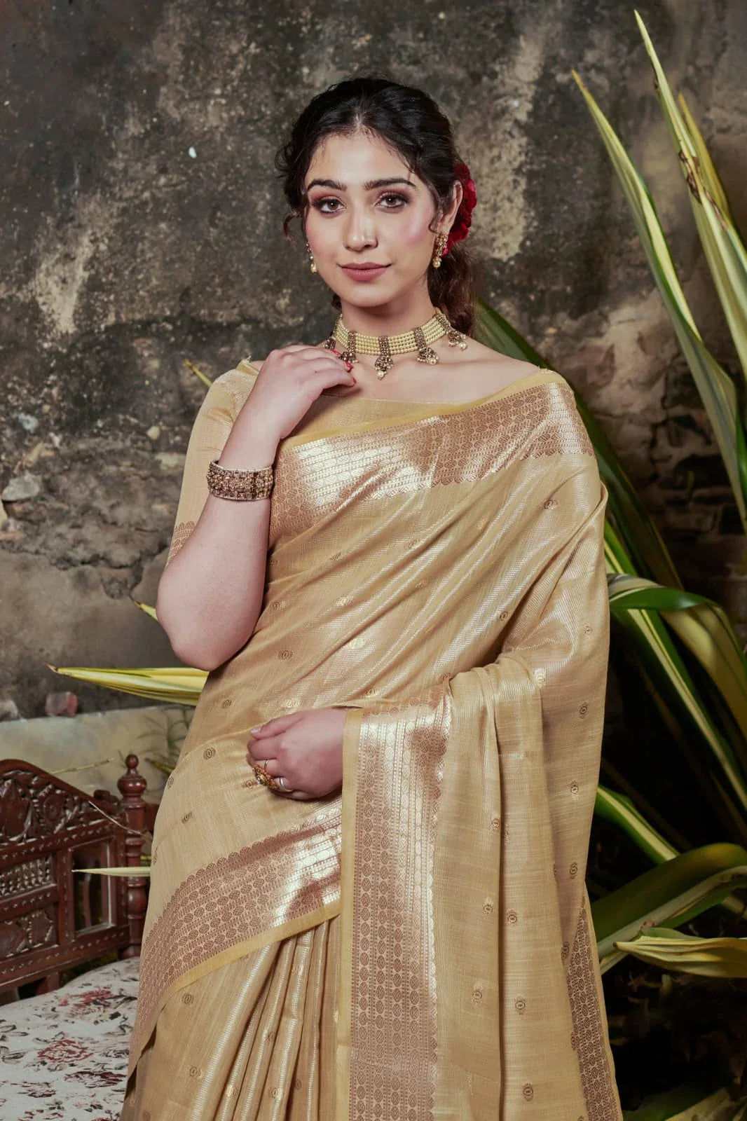 Fancy Tissue Silk Weaving Saree - Anant Exports