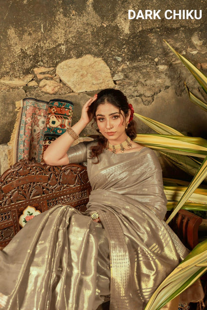 Fancy Tissue Silk Weaving Saree - Anant Exports
