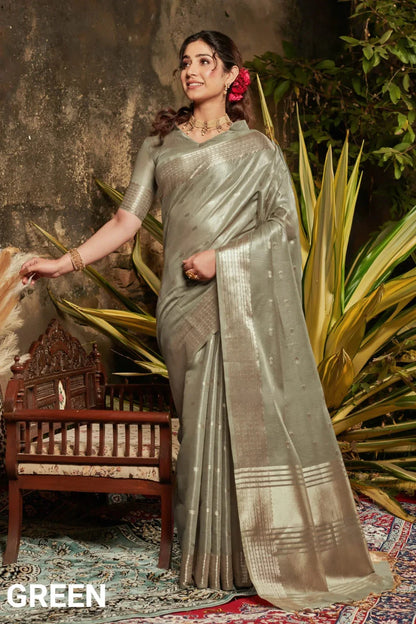 Fancy Tissue Silk Weaving Saree - Anant Exports