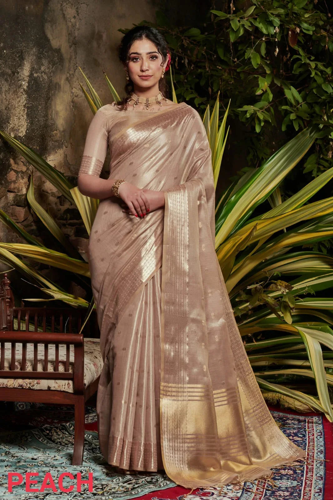 Fancy Tissue Silk Weaving Saree - Anant Exports