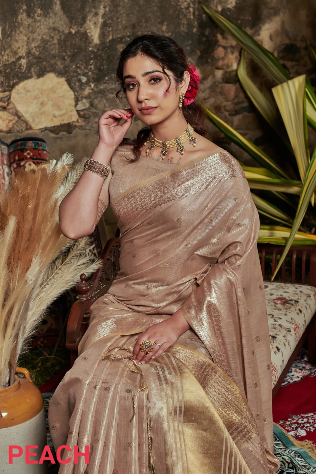 Fancy Tissue Silk Weaving Saree