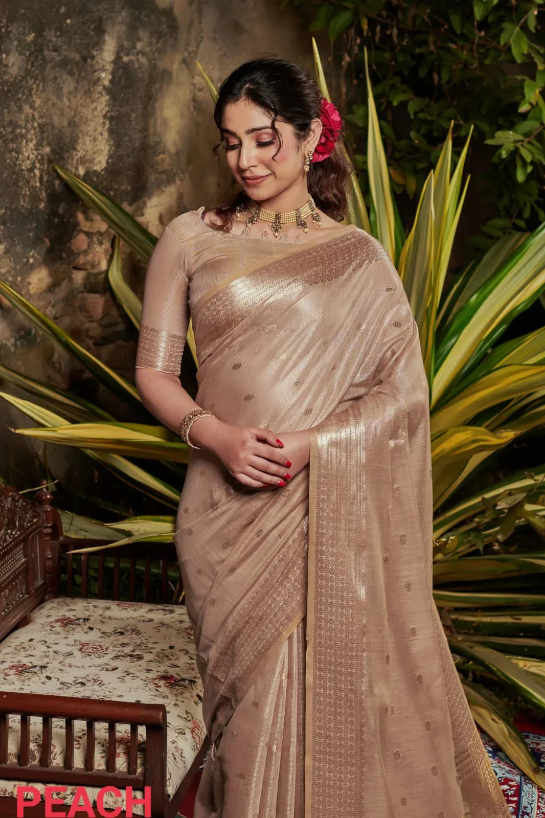 Fancy Tissue Silk Weaving Saree - Anant Exports