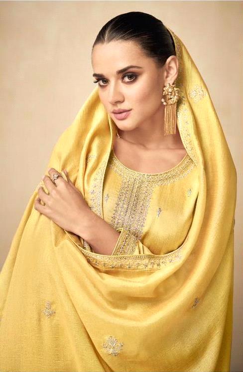 AASHIRWAD NEEDLE PREMIUM SILK SALWAR SUIT D.NO 9557